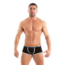 Pantaloncini boxer, Shorty del marchio TOF PARIS - Boxer CortoTof Paris Rainbow - Nero - Ref : TOF531N
