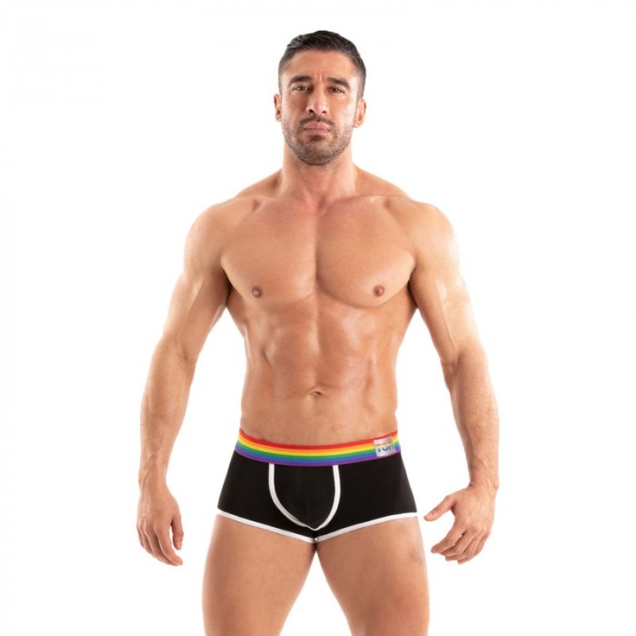 Shorts Boxer, Shorty de la marca TOF PARIS - Bóxer Corto Tof Paris Rainbow - Negro - Ref : TOF531N