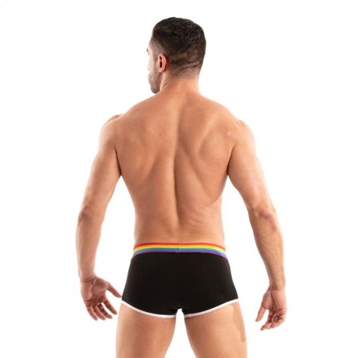 Pantaloncini boxer, Shorty del marchio TOF PARIS - Boxer CortoTof Paris Rainbow - Nero - Ref : TOF531N