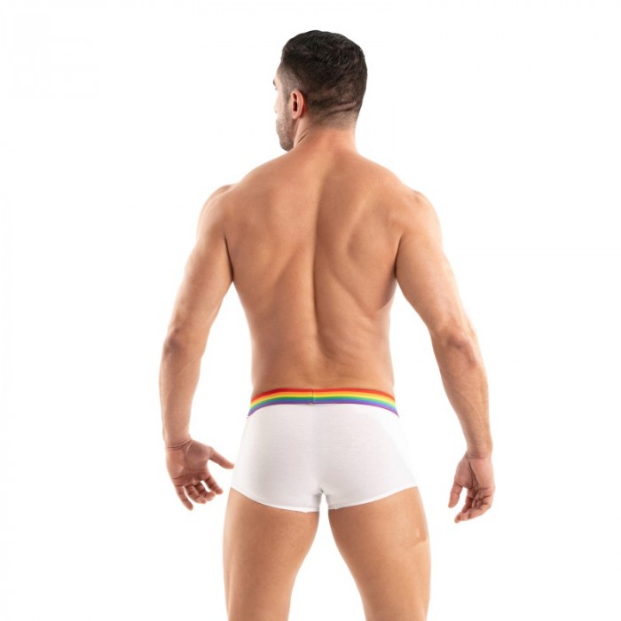Boxershorts, Shorty der Marke TOF PARIS - Kurze Boxershorts Tof Paris Rainbow - Weiß - Ref : TOF531B