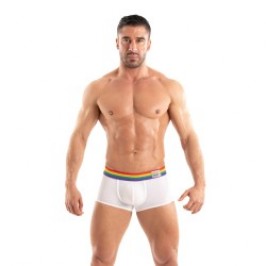 Pantaloncini boxer, Shorty del marchio TOF PARIS - Boxer CortoTof Paris Rainbow - Bianco - Ref : TOF531B