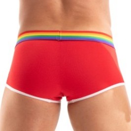 Boxershorts, Shorty der Marke TOF PARIS - Kurze Boxershorts Tof Paris Rainbow - Rot - Ref : TOF531R