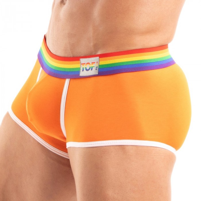 Boxershorts, Shorty der Marke TOF PARIS - Kurze Boxershorts Tof Paris Rainbow - Orange - Ref : TOF531O