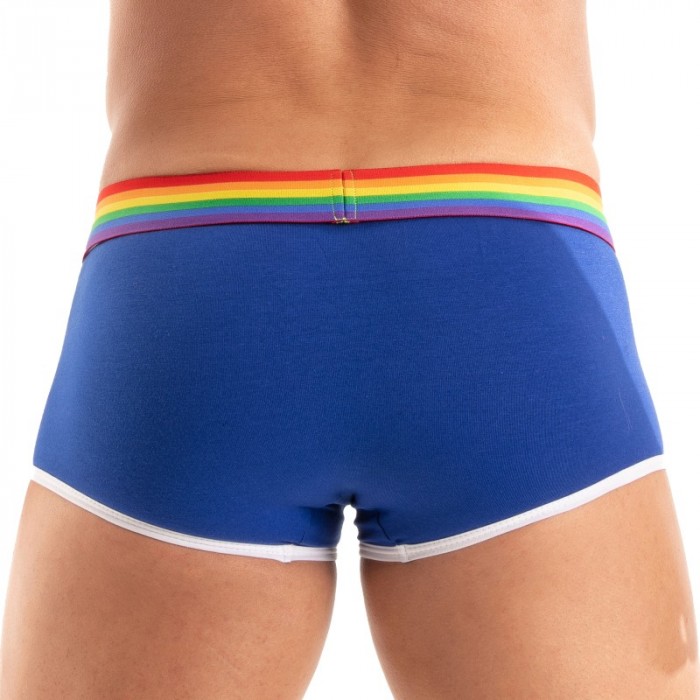 Pantaloncini boxer, Shorty del marchio TOF PARIS - Boxer CortoTof Paris Rainbow - Blu Reale - Ref : TOF531BUR
