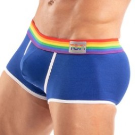 Pantaloncini boxer, Shorty del marchio TOF PARIS - Boxer CortoTof Paris Rainbow - Blu Reale - Ref : TOF531BUR