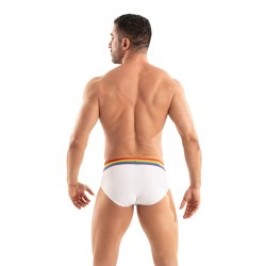 Slip del marchio TOF PARIS - Slip Tof Paris Rainbow - Bianco - Ref : TOF532B