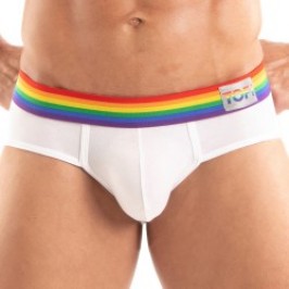 Slip Tof Paris Rainbow - Blanc