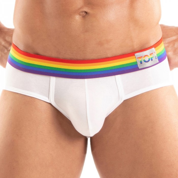Brief of the brand TOF PARIS - Briefs Tof Paris Rainbow - White - Ref : TOF532B