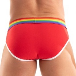 Slip der Marke TOF PARIS - Slip Tof Paris Rainbow - Rot - Ref : TOF532R