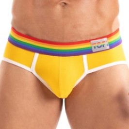 Slip de la marca TOF PARIS - Calzoncillos Tof Paris Rainbow - Amarillo - Ref : TOF532J