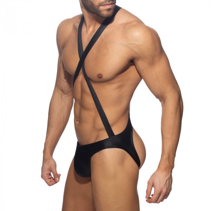 Body de la marque ADDICTED - Bodysuit Cris Cross Reptile Edition Limitée - Noir - Ref : ADP10 C10
