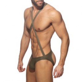 Body del marchio ADDICTED - copy of Bodysuit Cris Cross Reptile - Blanc - Ref : ADP10 C12