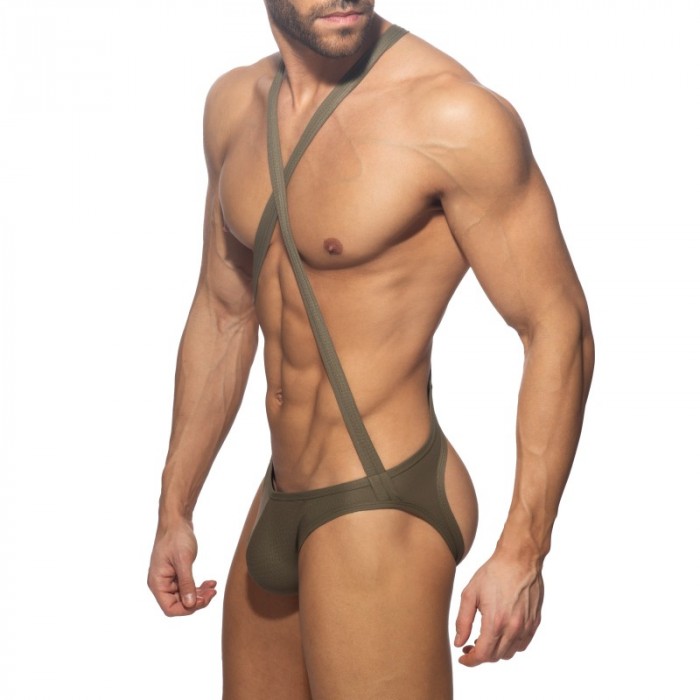 Body del marchio ADDICTED - copy of Bodysuit Cris Cross Reptile - Blanc - Ref : ADP10 C12