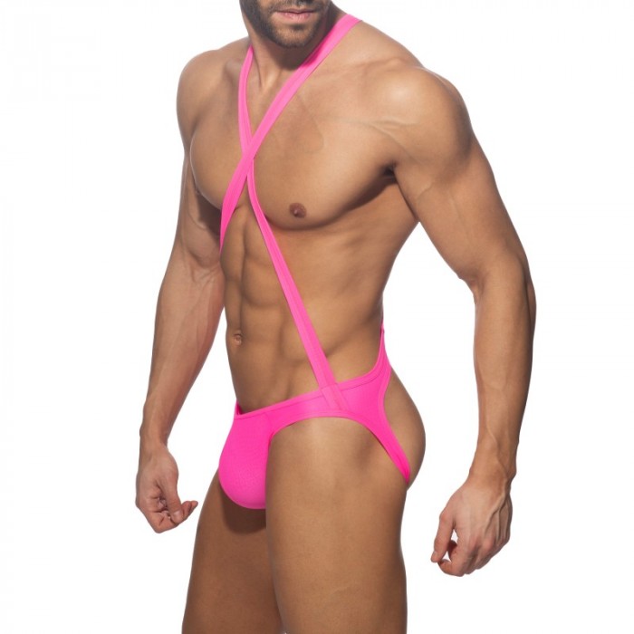 Body der Marke ADDICTED - copy of Bodysuit Cris Cross Reptile - Blanc - Ref : ADP10 C34