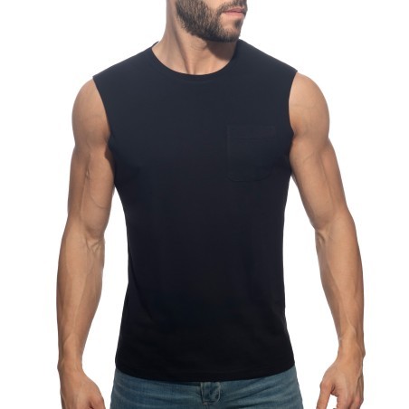 Camiseta sin mangas básica - Negro