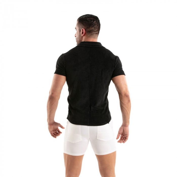 Chemise de la marque TOF PARIS - Chemise Tricotée En Velours Côtelé Tof Paris - Noir - Ref : TOF512N