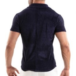 Chemise de la marque TOF PARIS - Chemise Tricotée En Velours Côtelé Tof Paris - Bleu Marine - Ref : TOF512BU