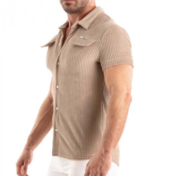 Camicia del marchio TOF PARIS - copy of Chemise Tricotée En Velours Côtelé Tof Paris Camel - Ref : TOF512BE