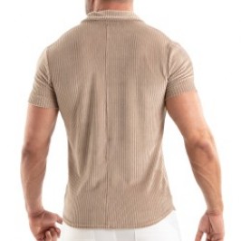 Chemise de la marque TOF PARIS - Chemise Tricotée En Velours Côtelé Tof Paris - Sable - Ref : TOF512BE