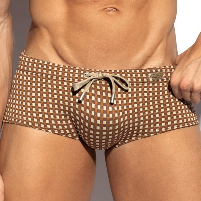Boxer Shorts, Bath Shorty of the brand ES COLLECTION - Trunk de Bain Orak - Marron - Ref : 2502 C13