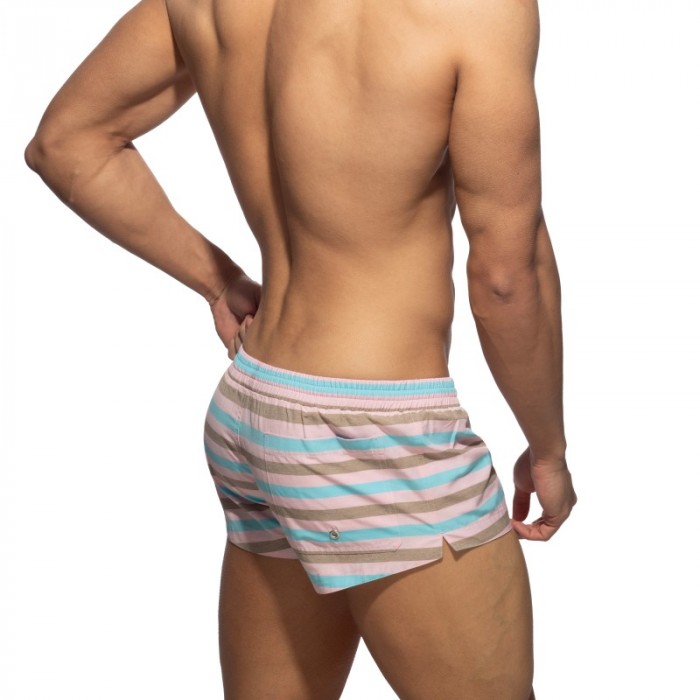 Calzoncillos Boxer, baño Shorty de la marca ADDICTED - Short de Bain Cake Stripes - Ref : ADS352 C05