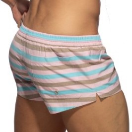Calzoncillos Boxer, baño Shorty de la marca ADDICTED - Short de Bain Cake Stripes - Ref : ADS352 C05