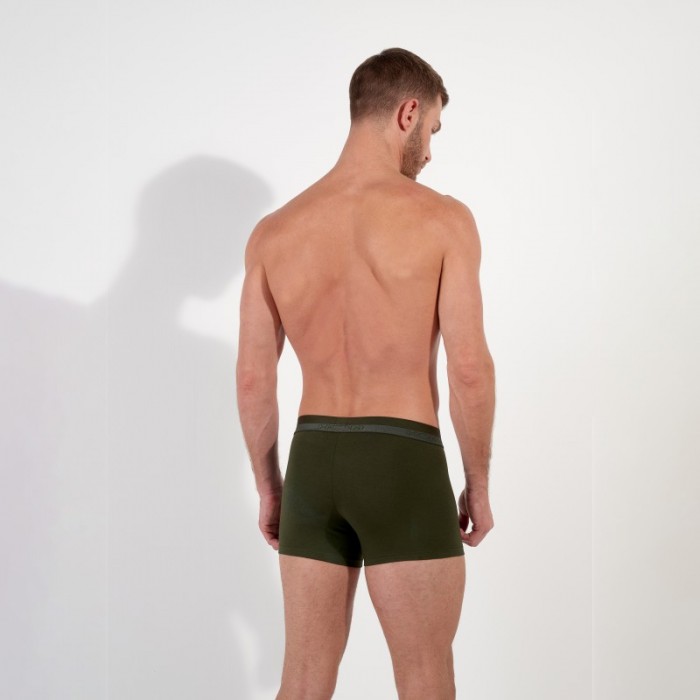Boxer, shorty de la marque HOM - Boxer HOM CLASSIC kaki - Ref : 400203 00DK