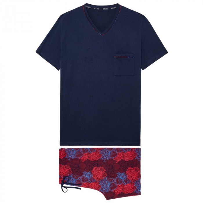 Pyjacourt de la marque HOM - Pyjama Court HOM Bouquet - Ref : 403061 P0ZQ