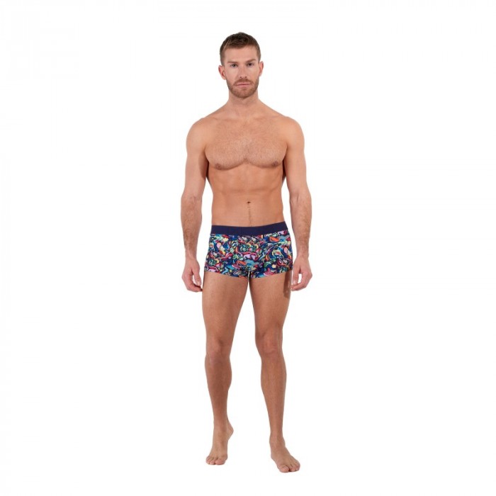 Pantaloncini boxer, Shorty del marchio HOM - Boxer Court HOM Psychedelic - Ref : 403099 P023