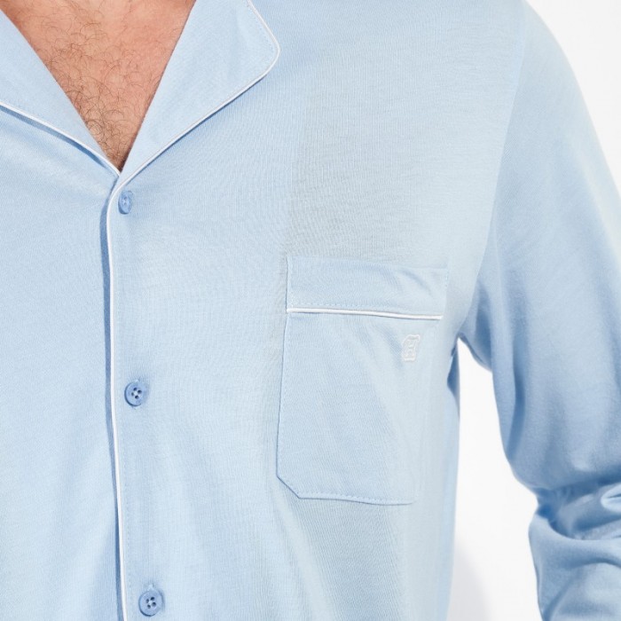 Pyjama de la marque HOM - Pyjama HOM Rafael - Bleu - Ref : 403064 3596