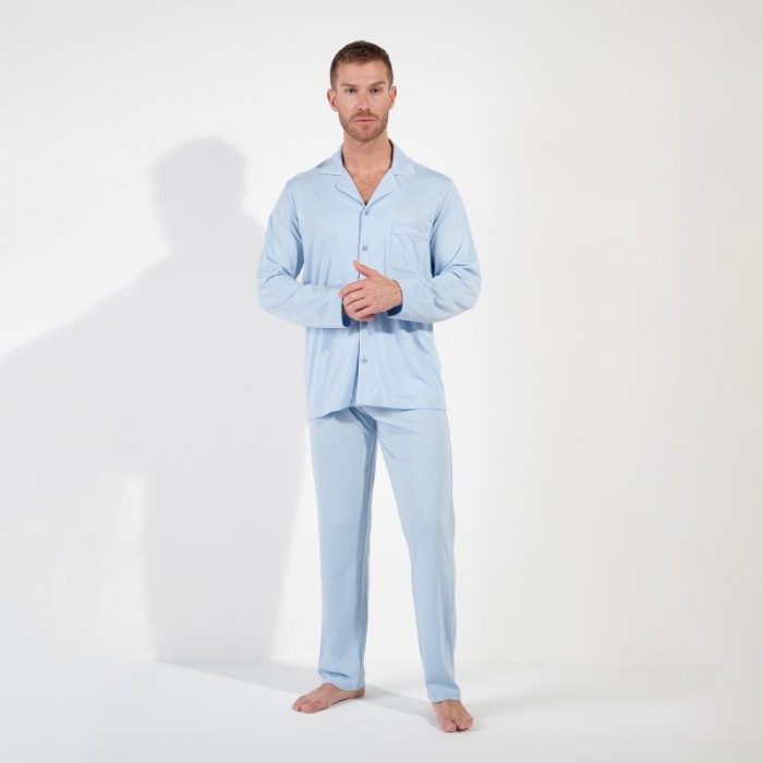 Pyjama de la marque HOM - Pyjama HOM Rafael - Bleu - Ref : 403064 3596