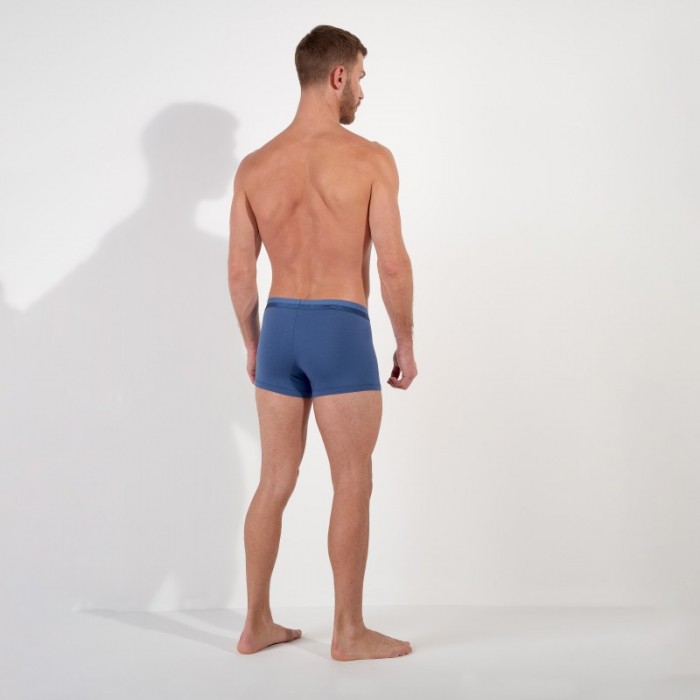 Boxer shorts, Shorty of the brand HOM - Boxer HOM HO1 Coton/Modal - Bleu Jean - Ref : 359520 0054