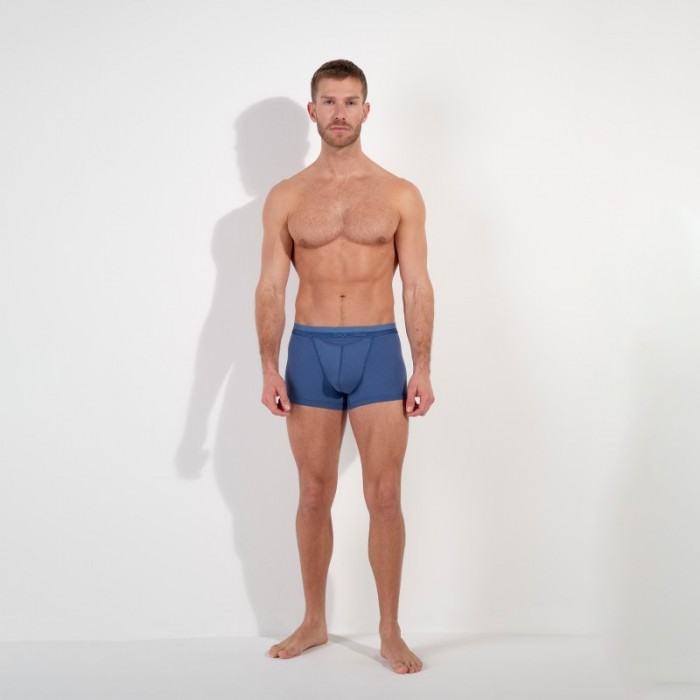 Boxer shorts, Shorty of the brand HOM - Boxer HOM HO1 Coton/Modal - Bleu Jean - Ref : 359520 0054