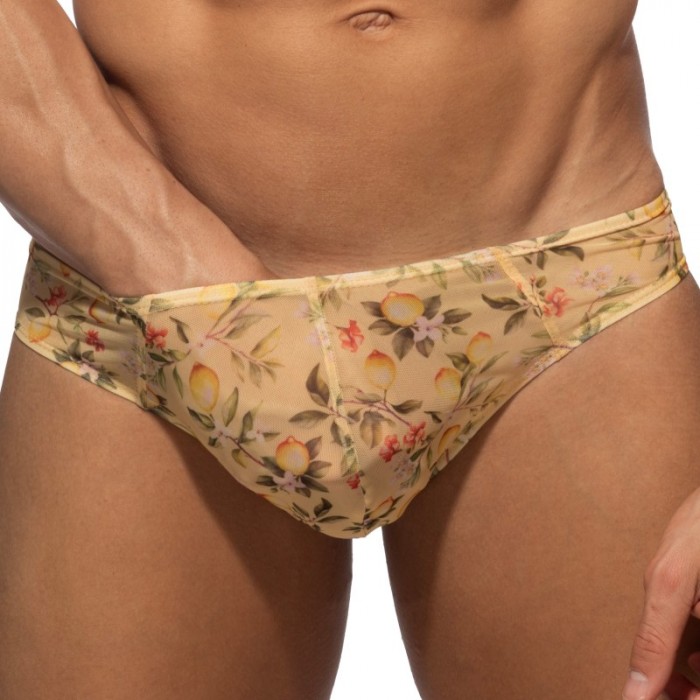 Slip der Marke ADDICTED - Bikini Lemon Garden - Jaune - Ref : AD1371 C03