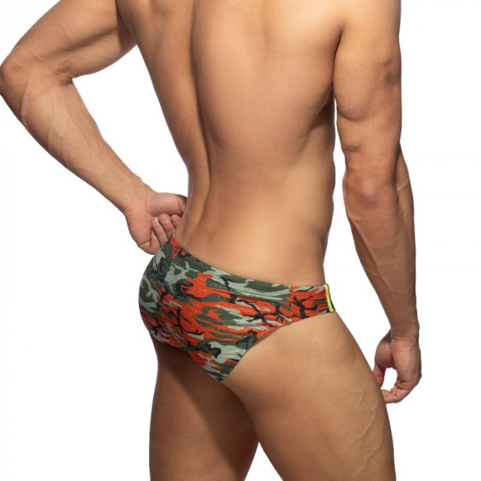 Bath Brief of the brand ADDICTED - copy of Slip de Bain Bright Camo - Jaune - Ref : ADS371 C04