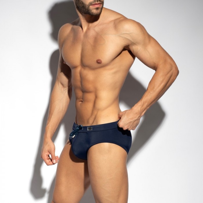 Slip de bain de la marque ES COLLECTION - Slip de Bain Basic Sportive - Marine - Ref : 2517 C09