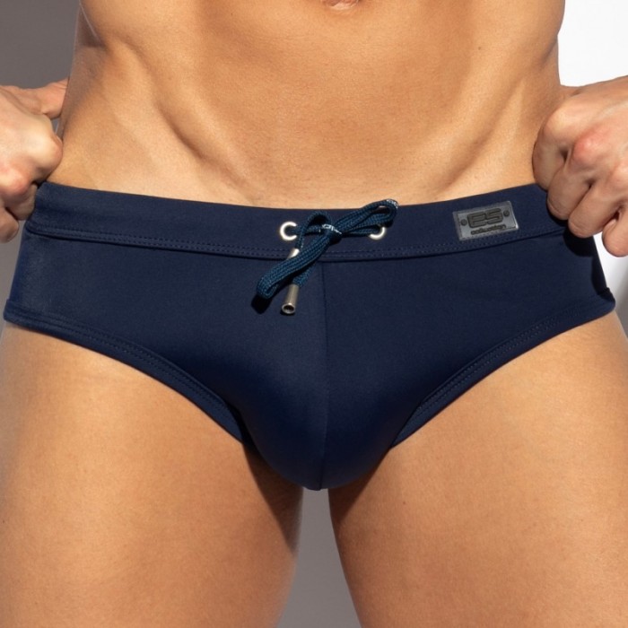Slip de bain de la marque ES COLLECTION - Slip de Bain Basic Sportive - Marine - Ref : 2517 C09