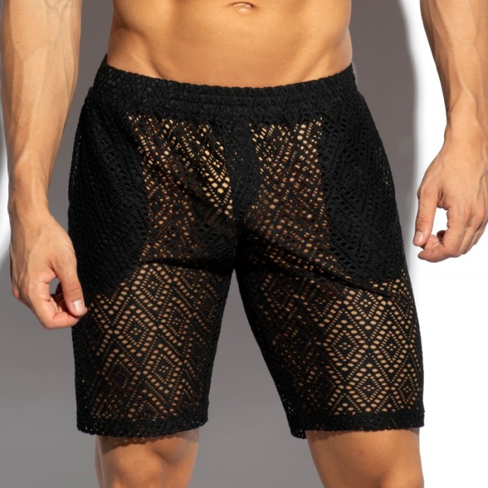 Bermuda de la marque ES COLLECTION - Bermuda Ibiza Retro - Noir - Ref : SP330 C10