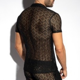 Chemise de la marque ES COLLECTION - Chemise Ibiza Retro - Noir - Ref : SHT027 C10