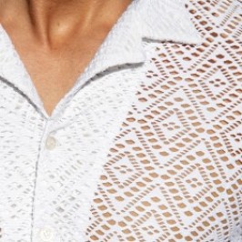 Shirt der Marke ES COLLECTION - Chemise Ibiza Retro - Ivoire - Ref : SHT027 C02