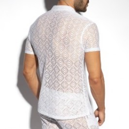 Chemise de la marque ES COLLECTION - Chemise Ibiza Retro - Ivoire - Ref : SHT027 C02