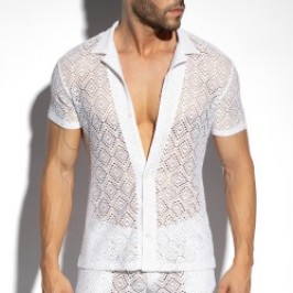 Shirt der Marke ES COLLECTION - Chemise Ibiza Retro - Ivoire - Ref : SHT027 C02
