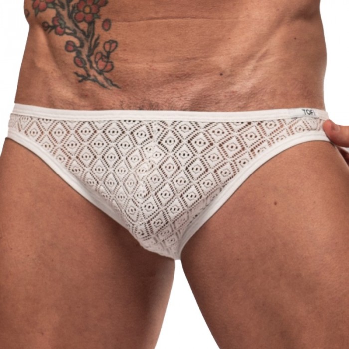 Slip, Tanga de la marque TOF PARIS - Mini Slip Riviera Tof Paris - Blanc - Ref : TOF574B Slip, Tanga de la marque TOF PARIS - Mini Slip Riviera Tof Paris - Blanc - Ref : TOF574B