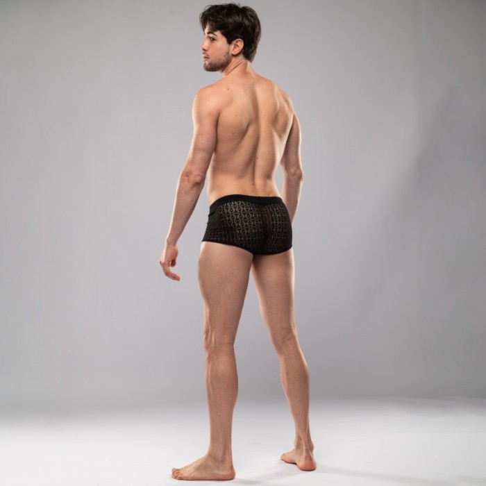 Pantaloncini boxer, Shorty del marchio TOF PARIS - Boxer Riviera Tof Paris - Noir - Ref : TOF573N