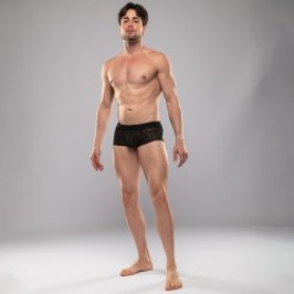 Pantaloncini boxer, Shorty del marchio TOF PARIS - Boxer Riviera Tof Paris - Noir - Ref : TOF573N