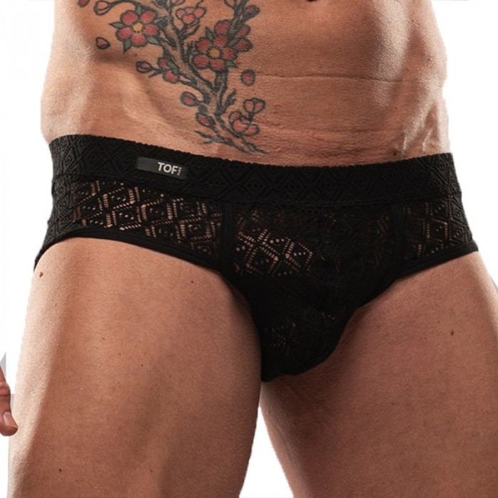 Slip del marchio TOF PARIS - Slip Riviera Tof Paris - Noir - Ref : TOF572N