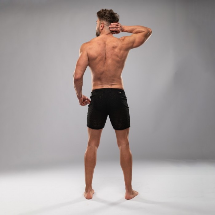 Breve del marchio TOF PARIS - Short Mi-Cuisse Riviera Tof Paris - Noir - Ref : TOF571N