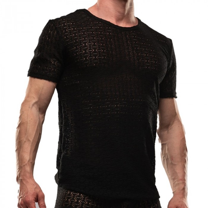 Kurze Ärmel der Marke TOF PARIS - T-shirt Riviera Tof Paris - Noir - Ref : TOF569N Kurze Ärmel der Marke TOF PARIS - T-shirt Riviera Tof Paris - Noir - Ref : TOF569N