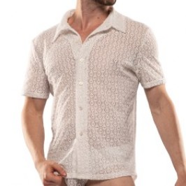 Chemise de la marque TOF PARIS - Chemise à Manches Courtes Riviera Tof Paris - Blanc - Ref : TOF566B