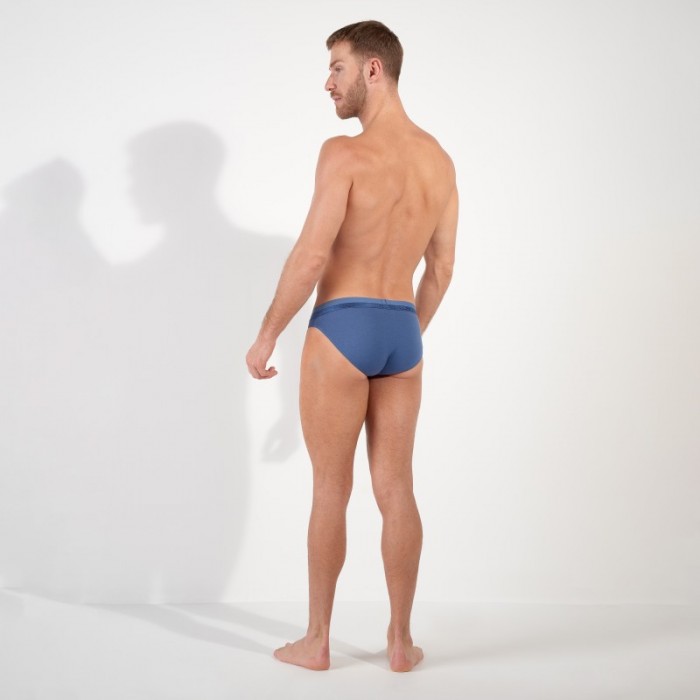 Slip, Tanga de la marque HOM - Slip HOM CLASSIC bleu jean - Ref : 400204 0054